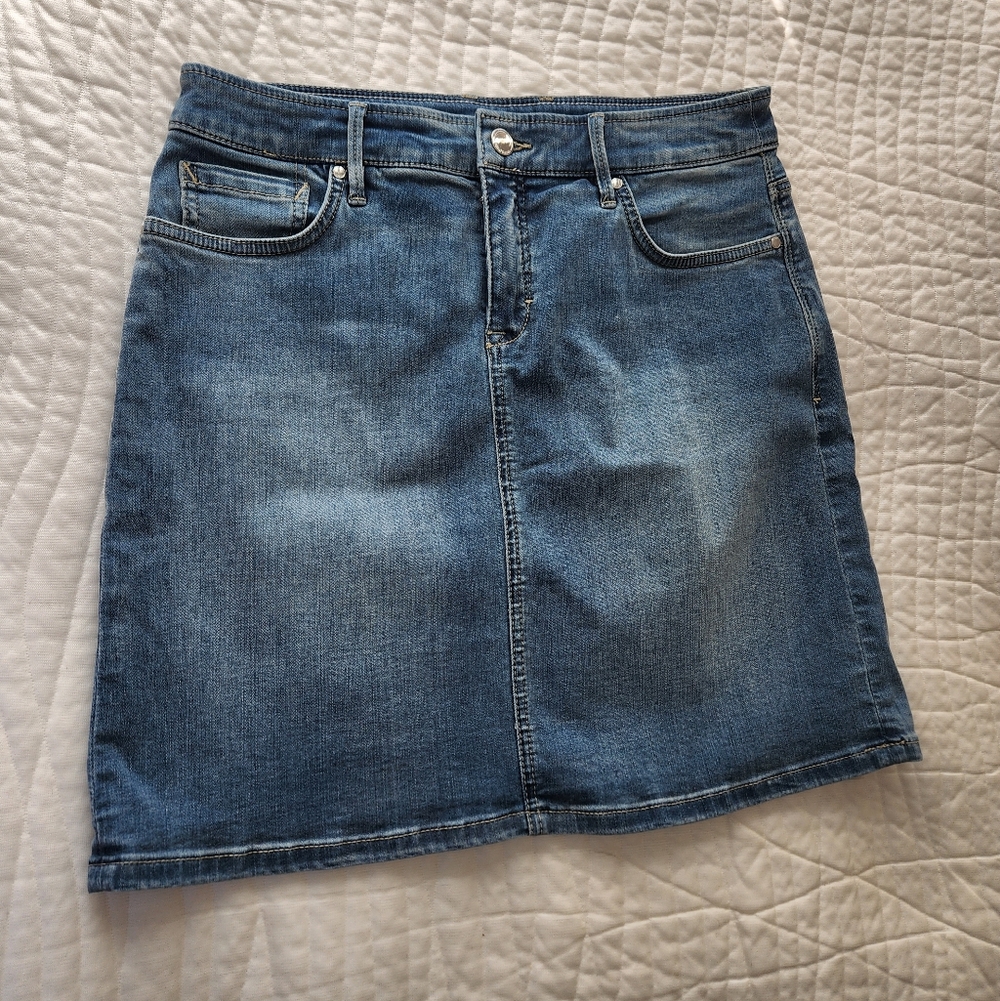 Classic Blue Denim Skirt